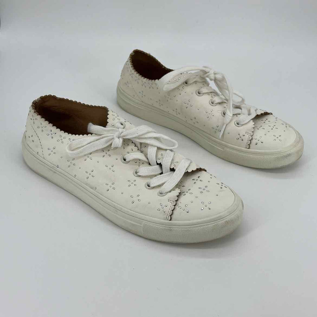 Shoe Size 10 LOFT White Faux Leather Sneakers