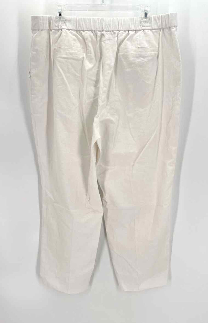 Size 16 J Crew White Linen Pants