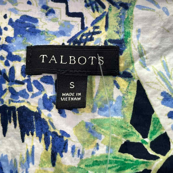 Size S Talbots Navy Print Shirt