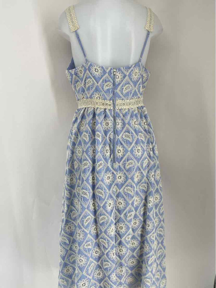 Size L Blue Print Dress
