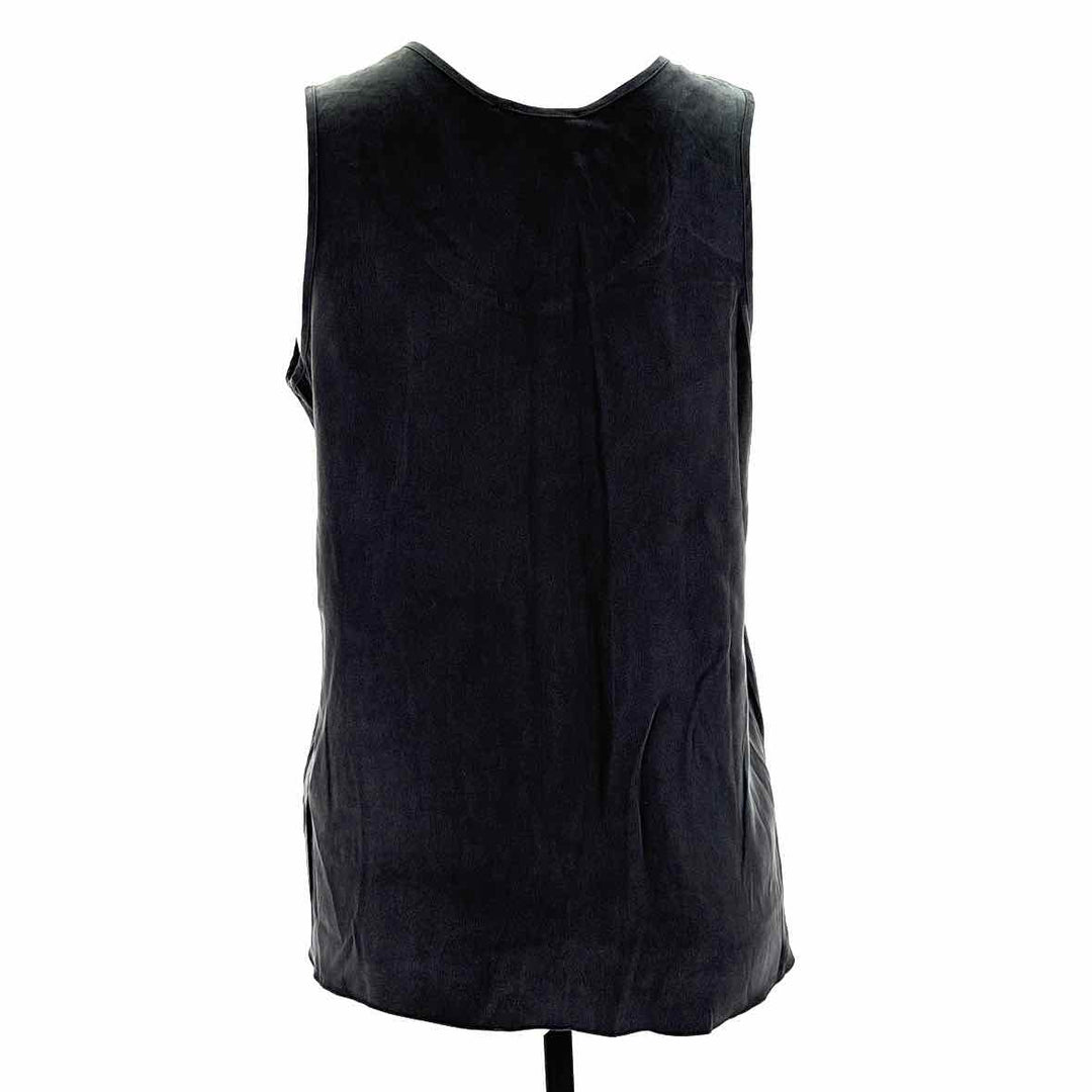 Size M QUINCE Black Silk Shirt