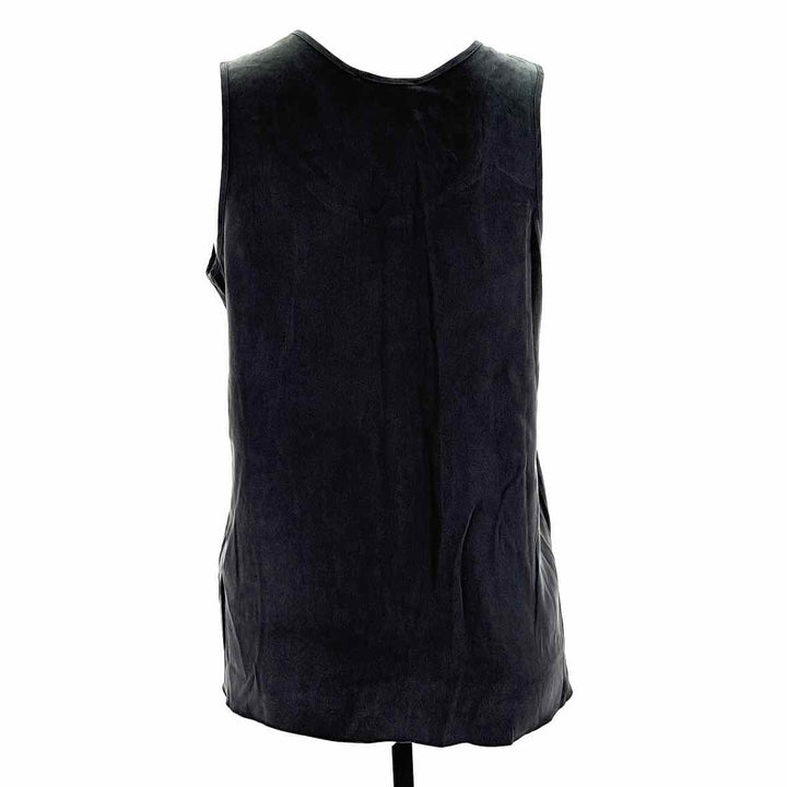 Size M QUINCE Black Silk Shirt