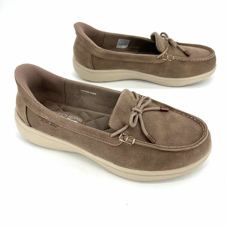 Shoe Size 7.5 Sketchers Tan Faux Leather Loafers