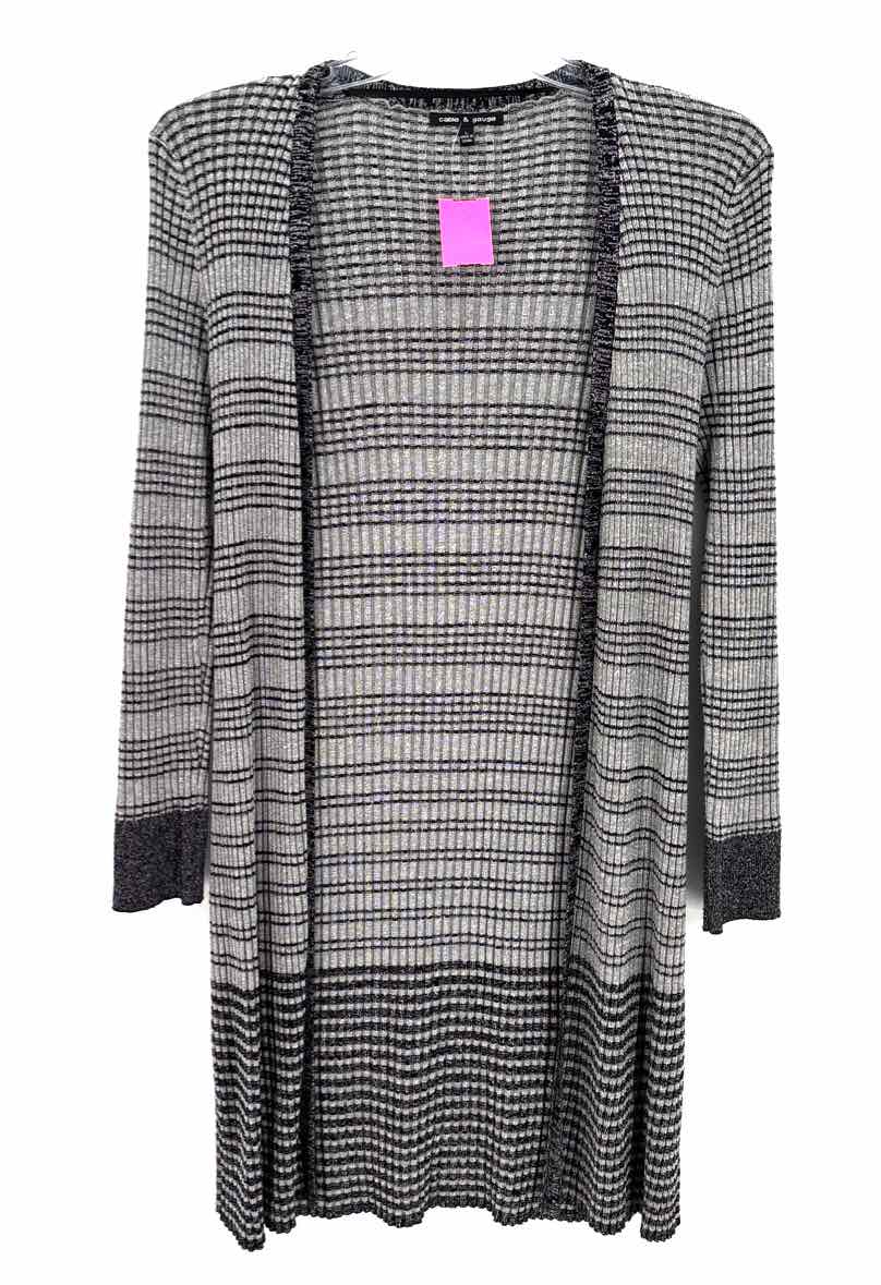 Size L CABLE & GAUGE Silver Sweater
