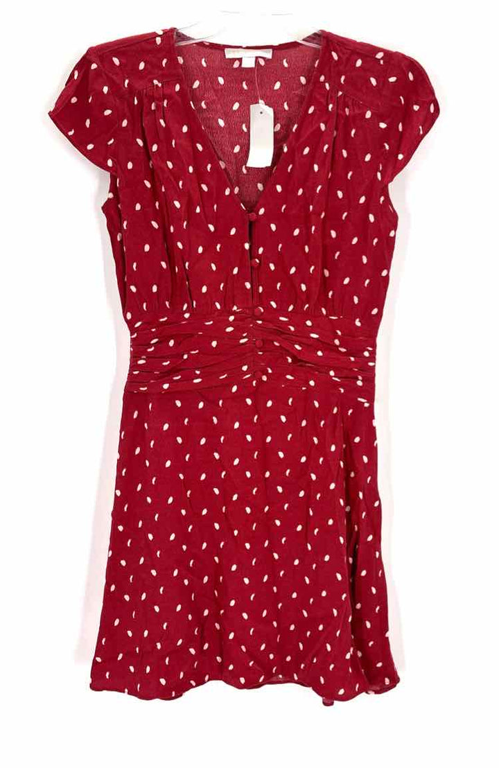 Size XS CHELSEA28 Red Print Dress