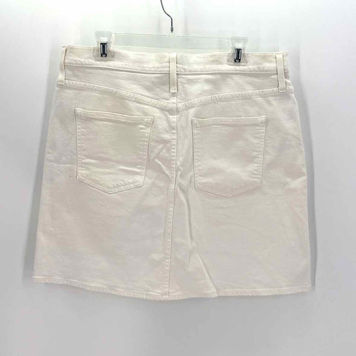 Size 32 J Crew White Denim Skirt