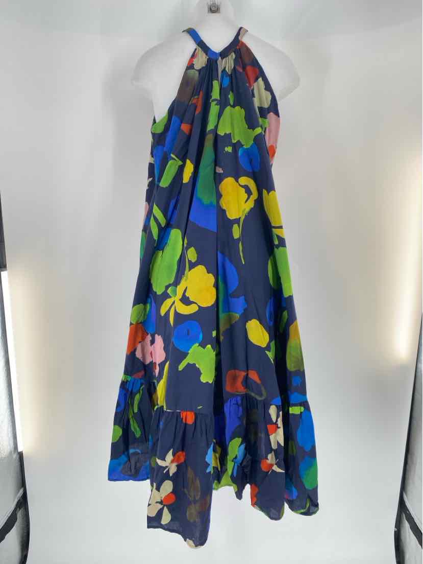 Size L Navy Print Dress