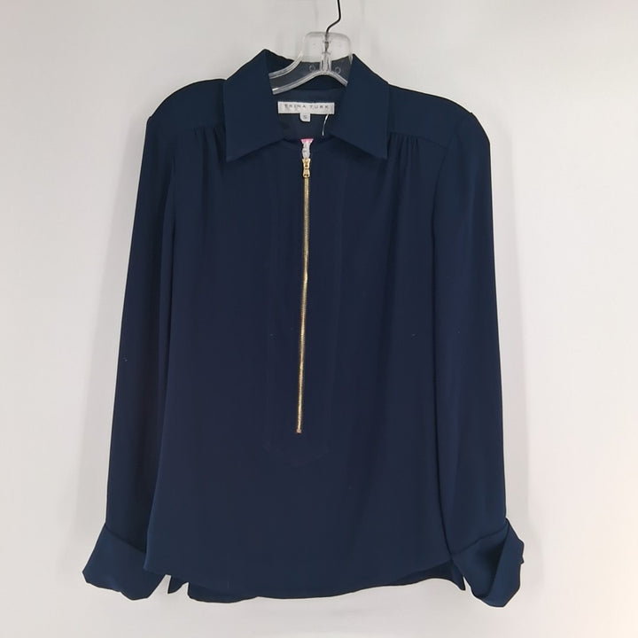 Size S TRINA TURK Navy Shirt