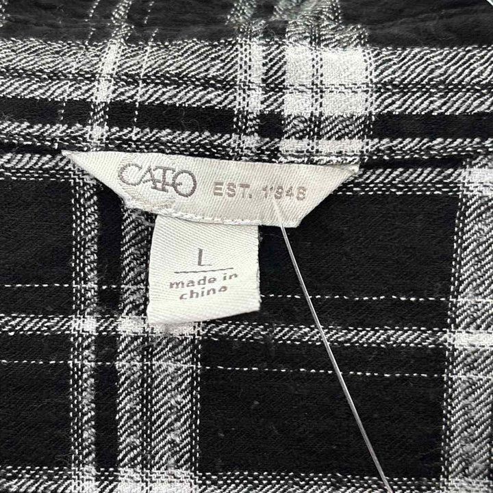 Size L CATO Black Flannel Shirt