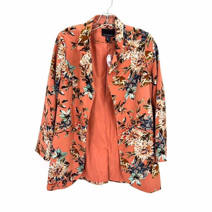 Size XS CYNTHIA ROWLEY ORANGE PRINT Blazer