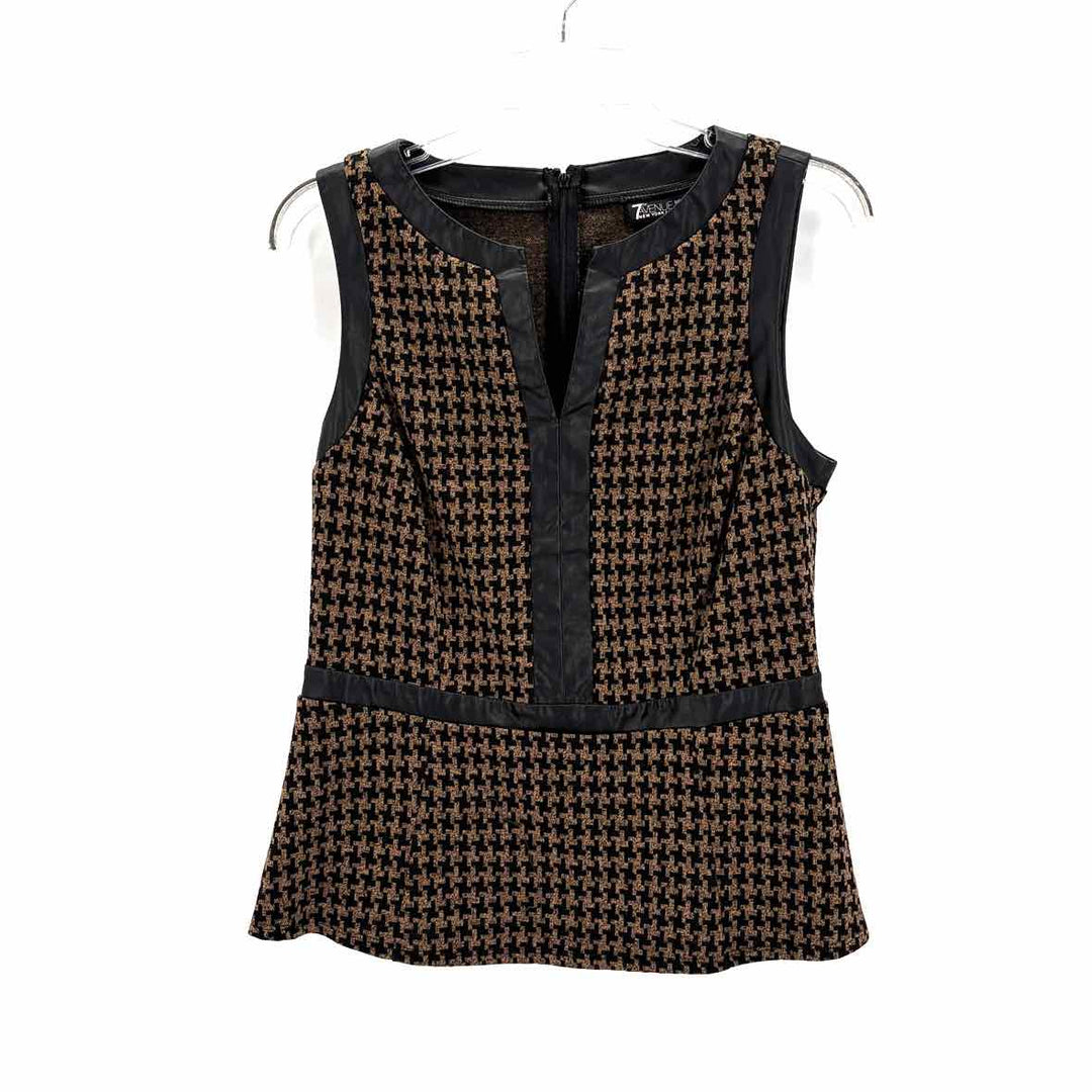Size M NY & CO Multi-Color Knit Faux Leather 2 PC Dress
