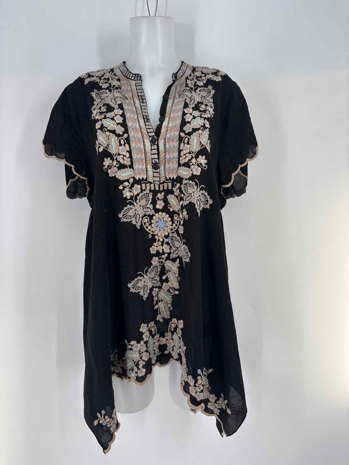 Size L Johnny Was Black Shirt