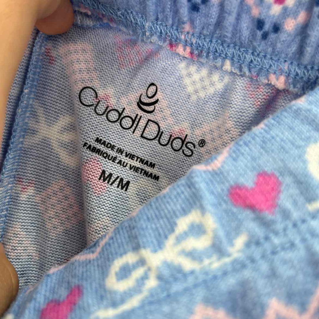 Size M CUDDLE DUDS Blue Print Pajamas