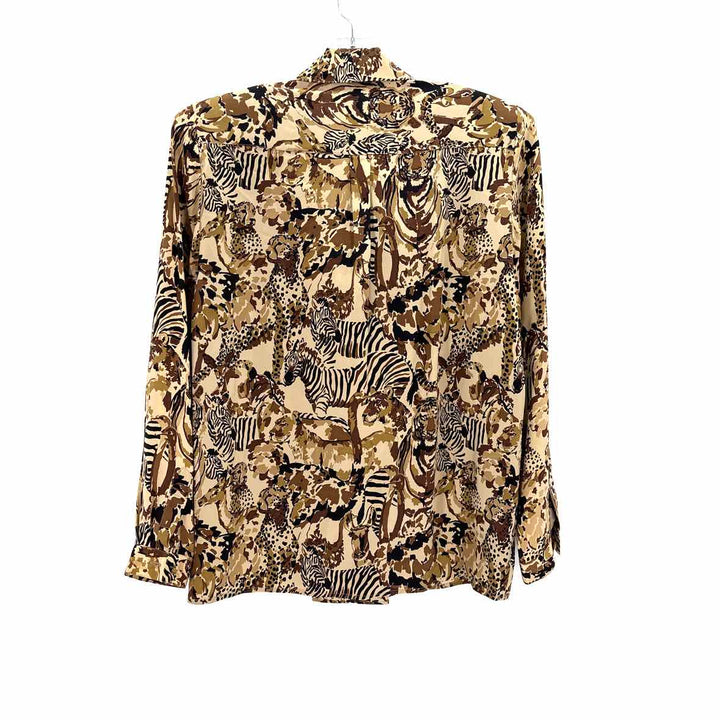 Size 6 DONCASTER Multi-Color Silk Shirt