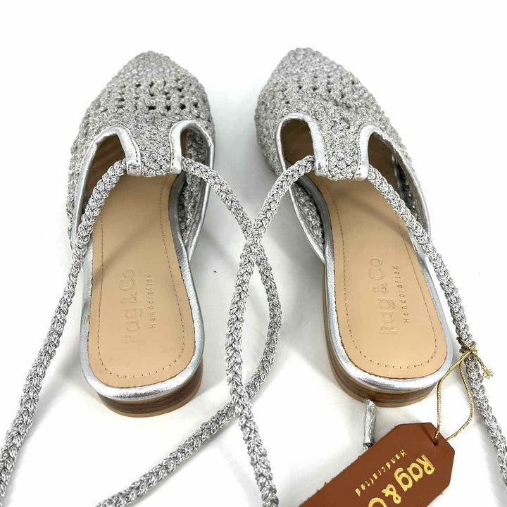 Shoe Size 10 Target Silver Flats