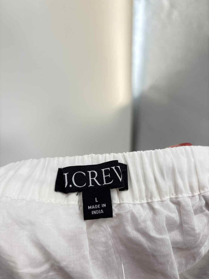 Size L J Crew White Skirt