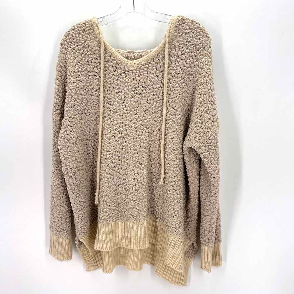 Size S/M AMERICAN THREADS Tan Knit Sweater