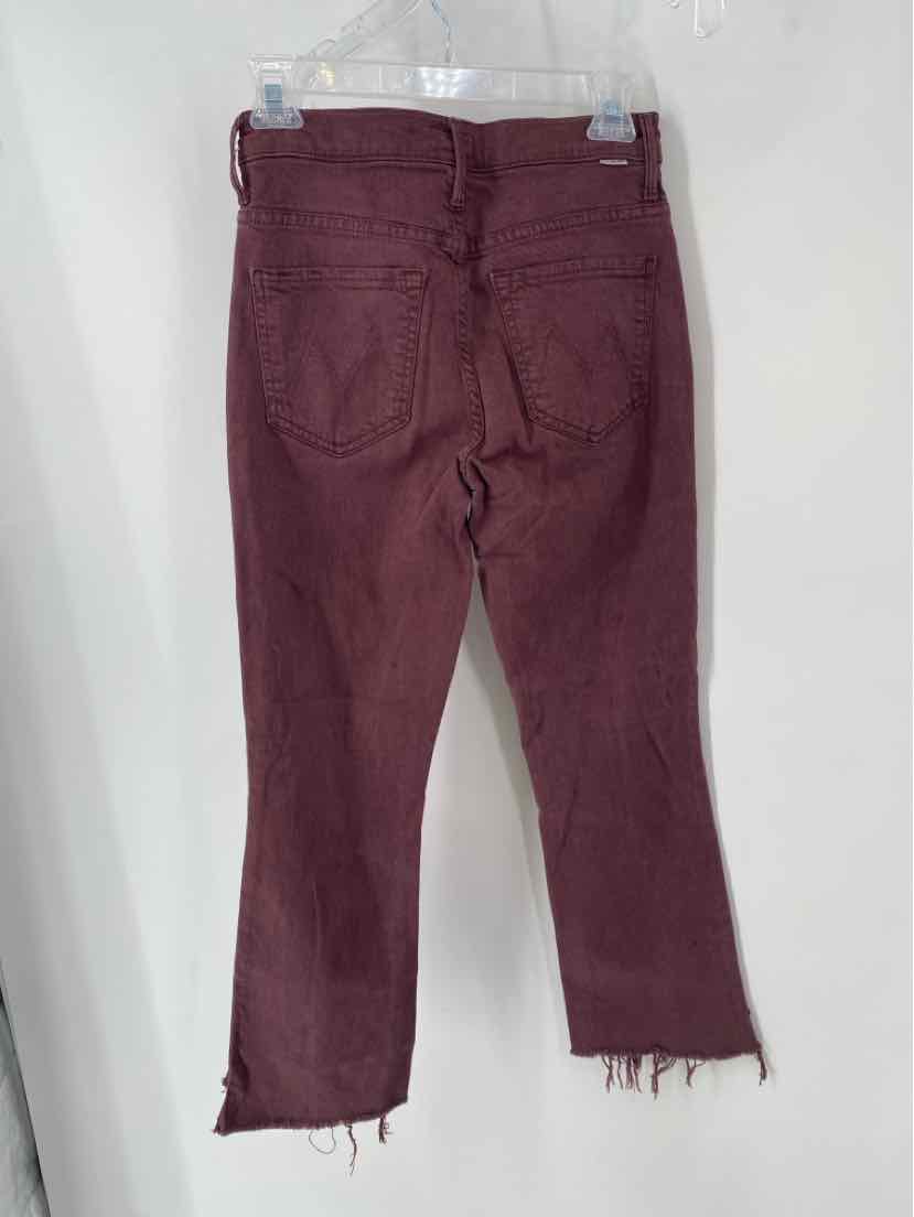 Size 26 MOTHER Burgundy Pants