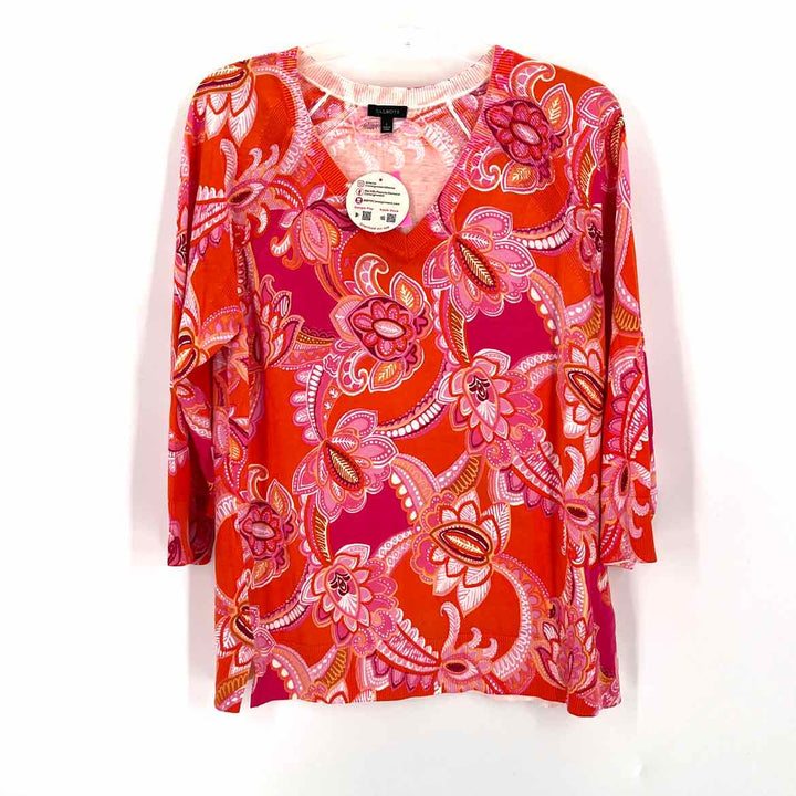 Size L Talbots Orange Knit Sweater