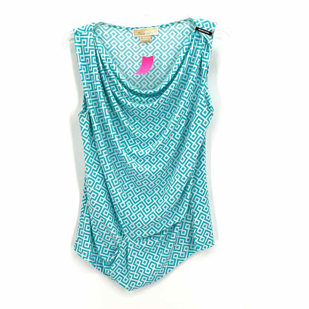 Size M Michael Kors Blue Print Shirt
