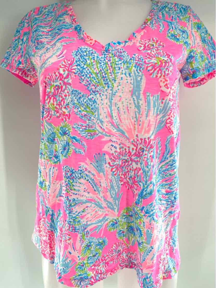 Size XS Lilly Pulitzer PINK PRINT Shirt