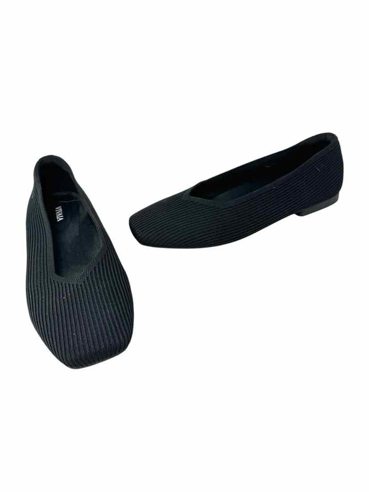 Shoe Size 40 VIVAIA Black Knit Flats