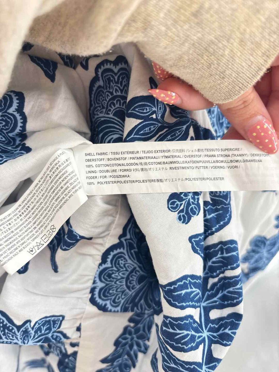 Size M MOON RIVER Navy Print Dress
