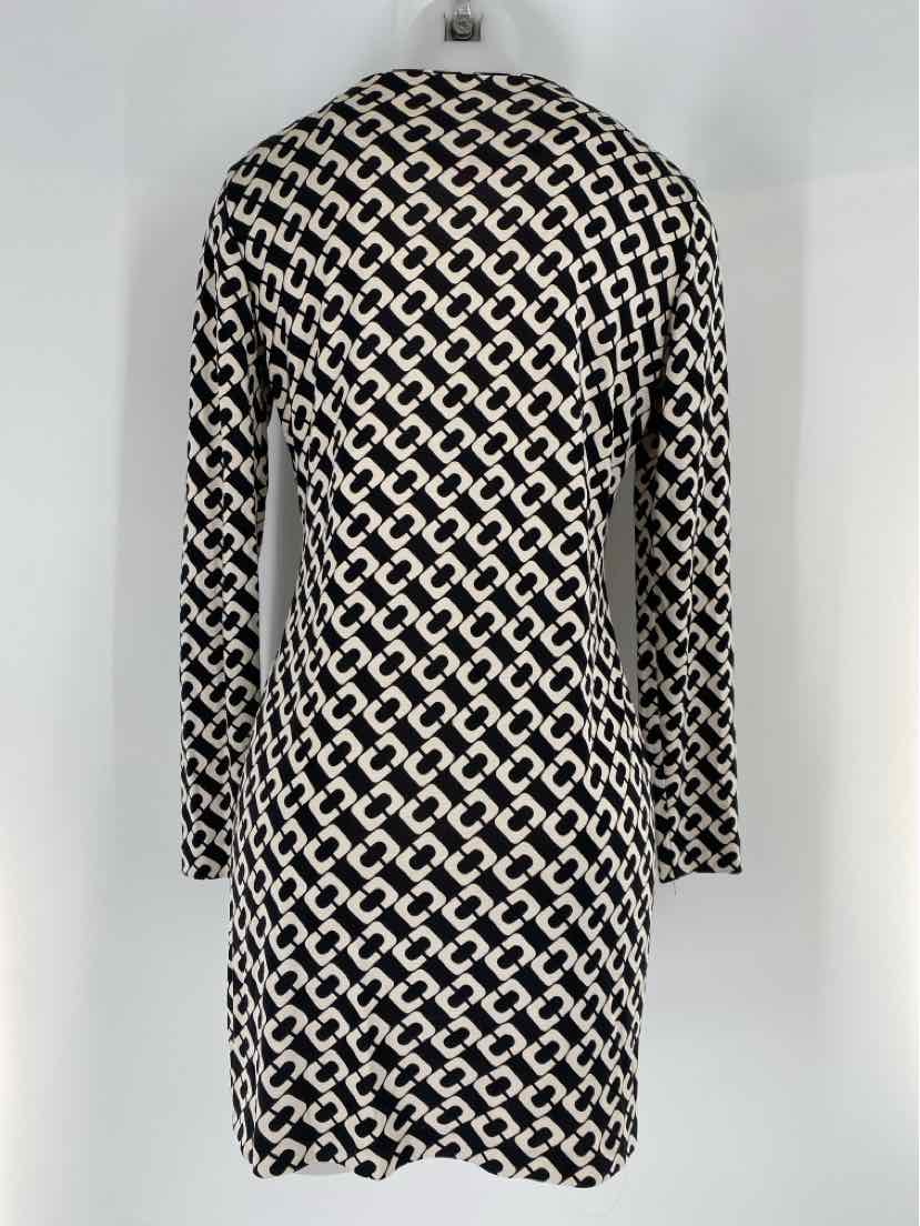 Size 8 DIANE VON FURSTENBERG Black/White Dress
