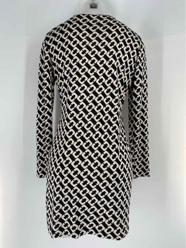 Size 8 DIANE VON FURSTENBERG Black/White Dress