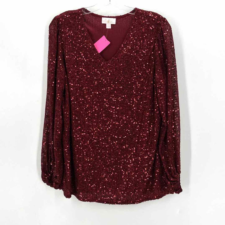 Size 8 Red Sequined Shirt