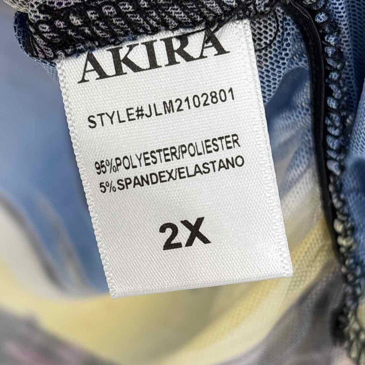 Size 2X AKIRA Multi-Color Mesh Shirt