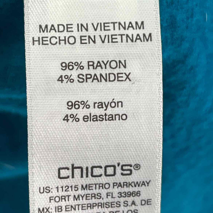 Size M Chico's Teal Shirt
