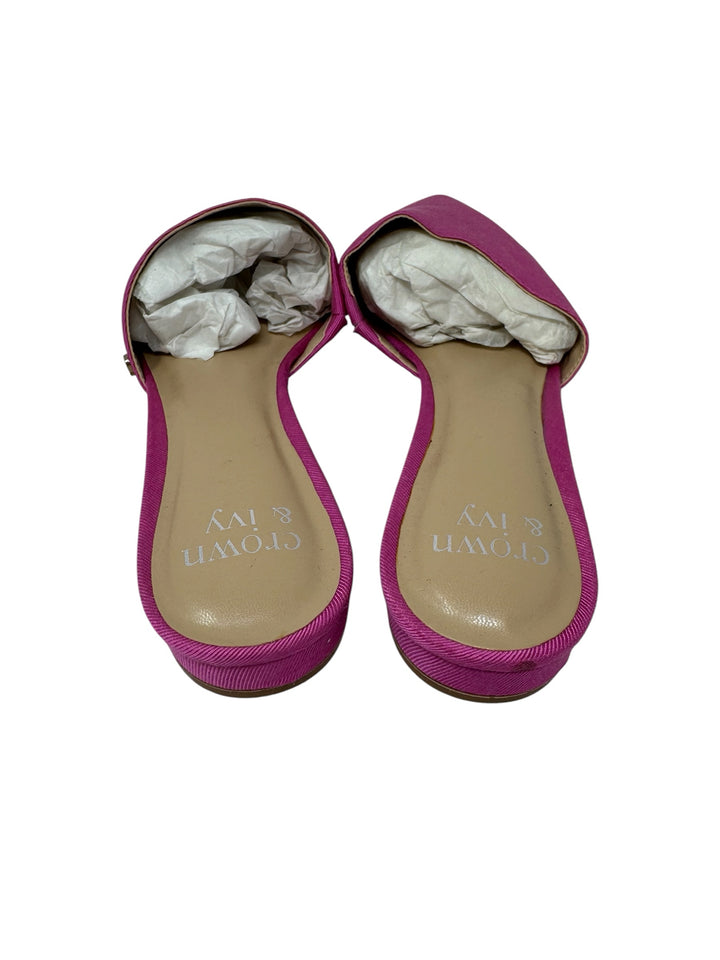 Shoe Size 9.5 CROWN & IVY Pink Mules
