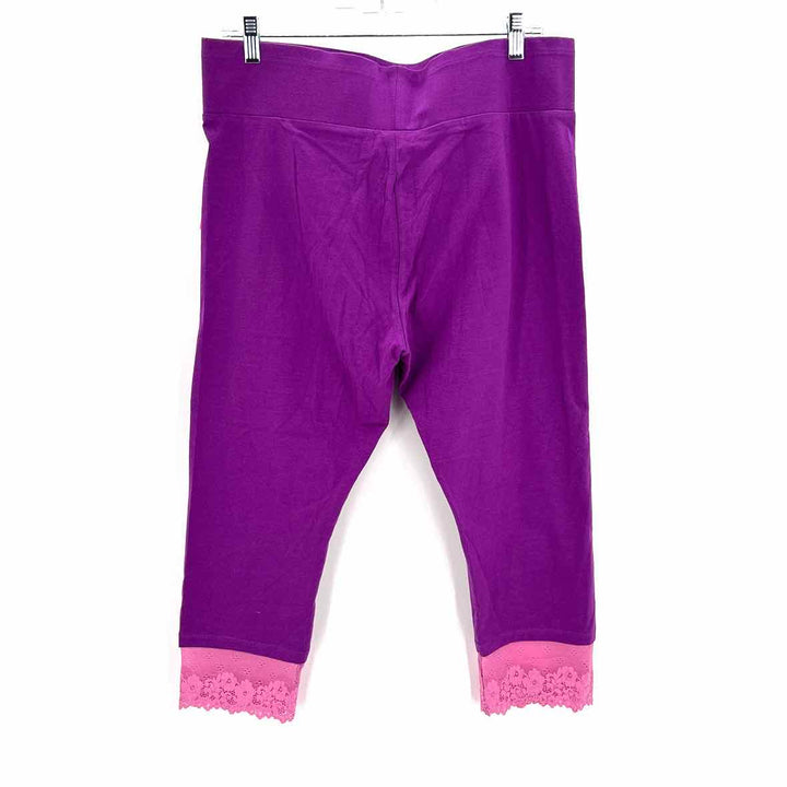 Size M LOGO Purple Leggings