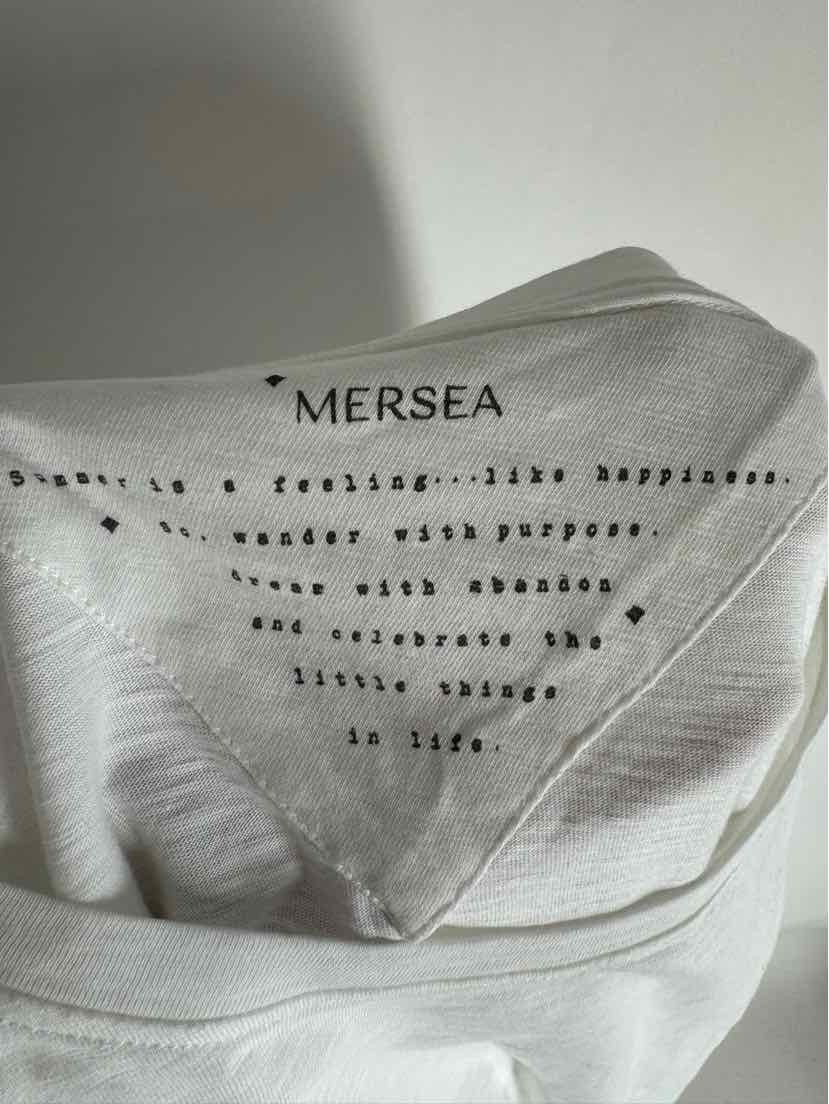 Size L MERSEA White Cotton Shirt