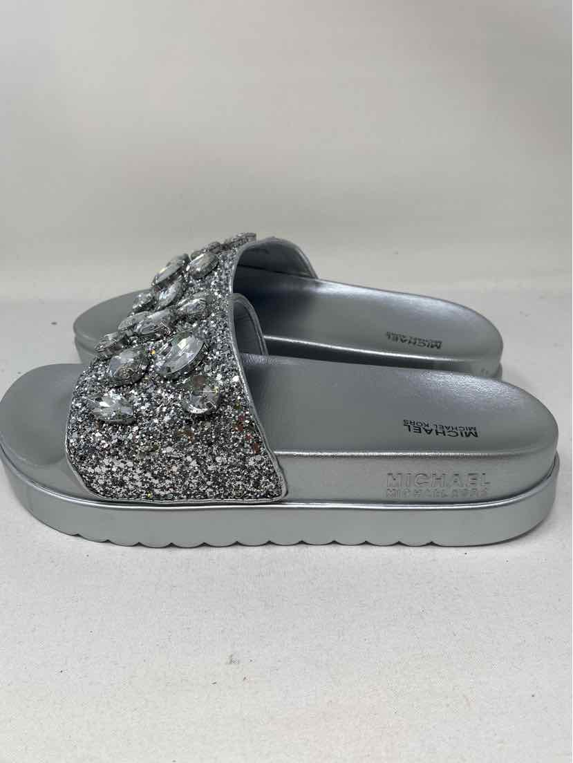 Shoe Size 9 Michael Kors Silver Sandals