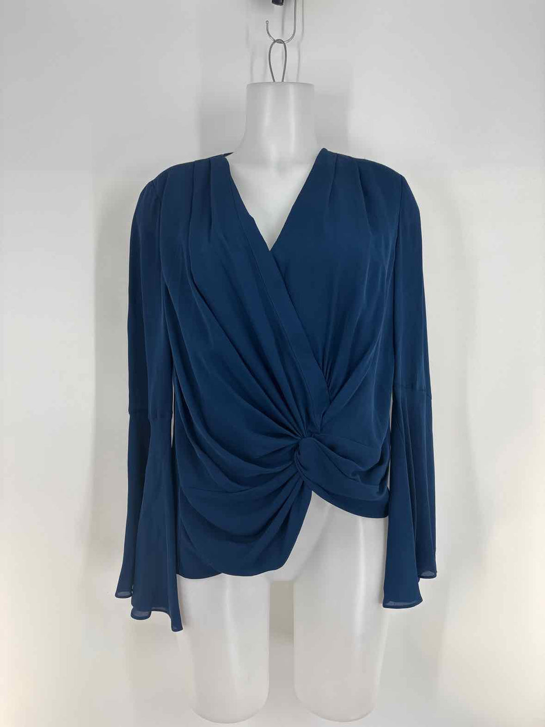 Size XS CINQ DE SEPT Blue Silk Shirt