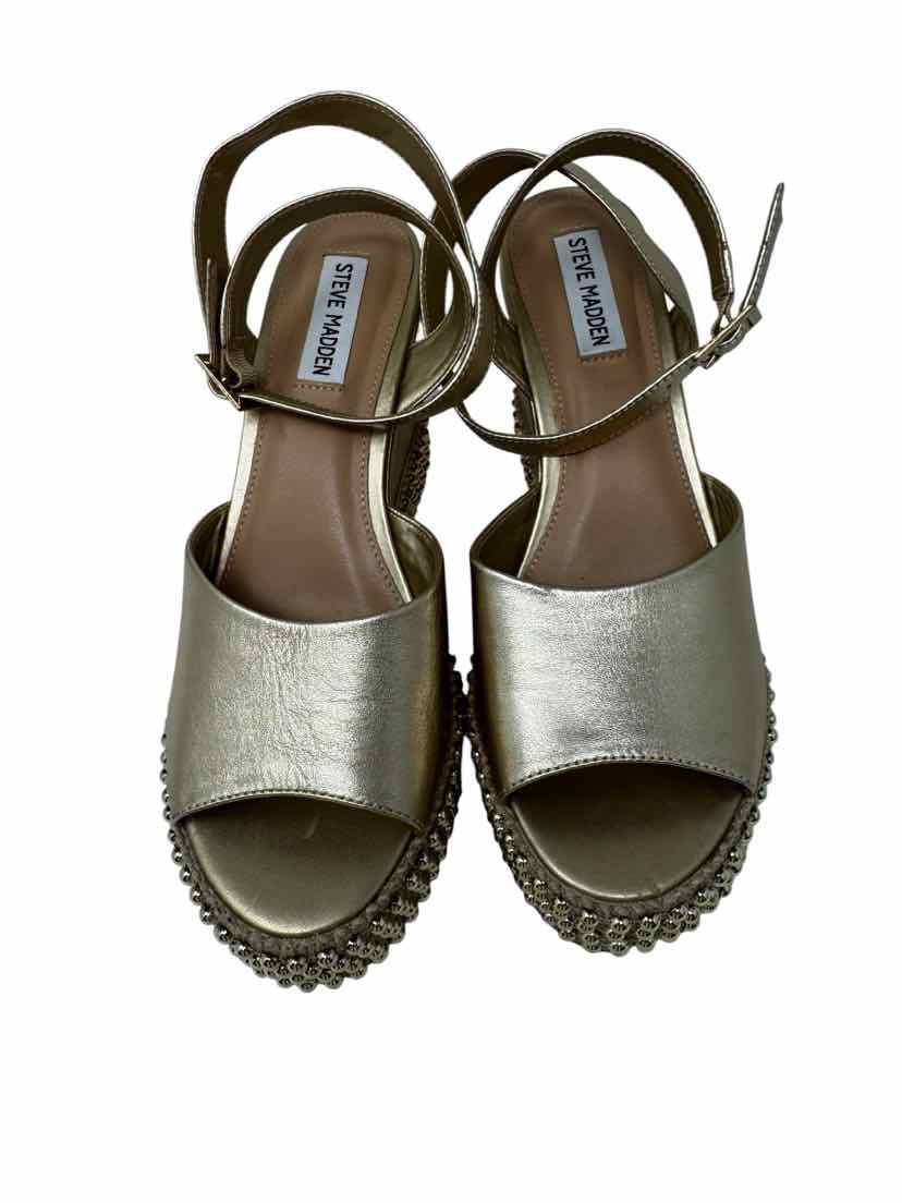 Shoe Size 10 Steve Madden Gold Sandals