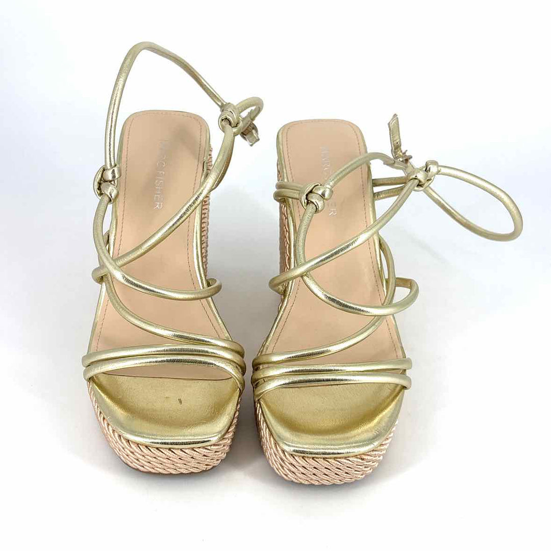 Shoe Size 7.5 MARC FISHER Gold Sandals