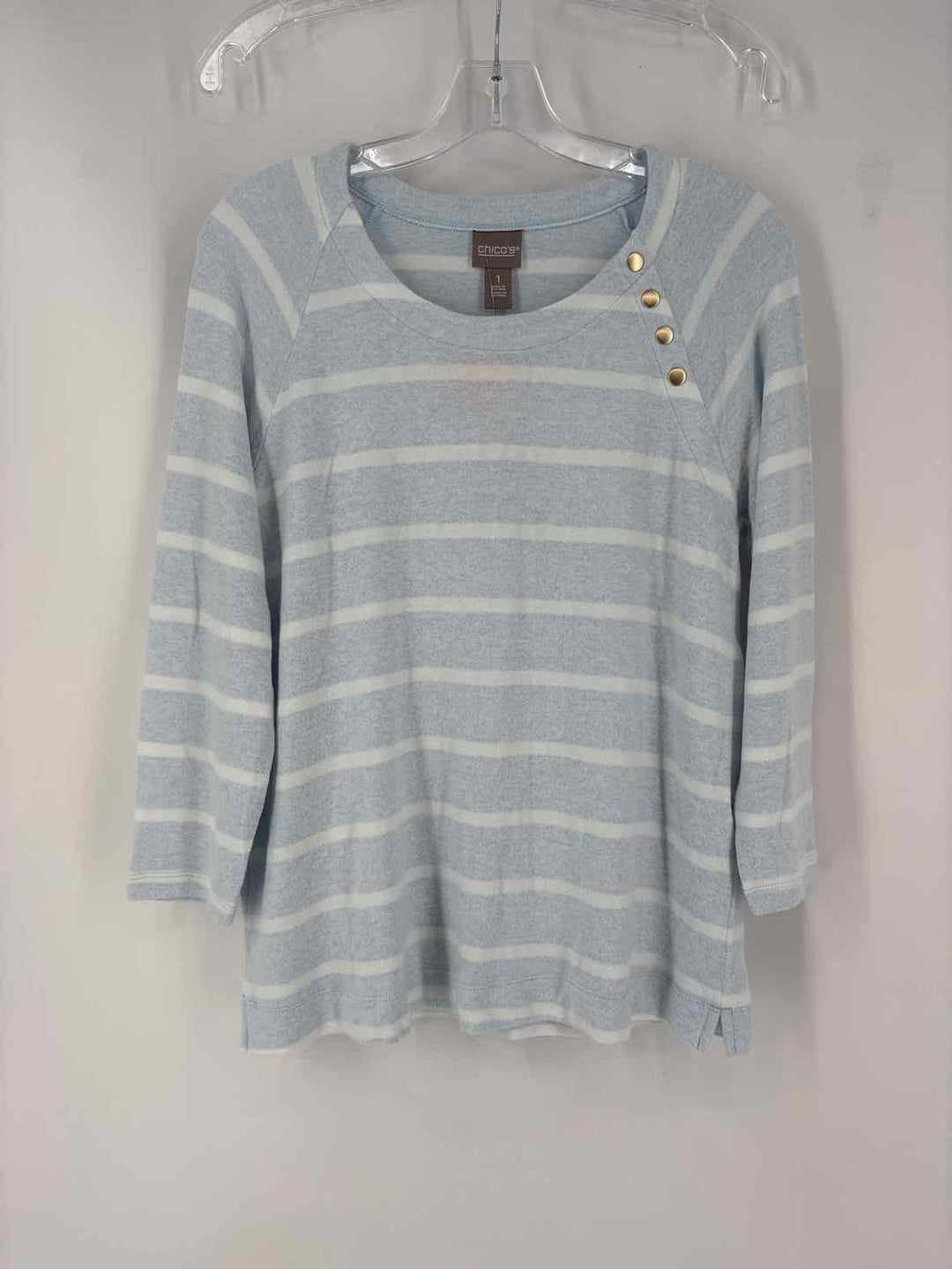 Size M Chico's Blue Print Sweater