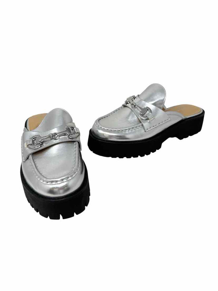 Shoe Size 8 Nine West Silver Mules