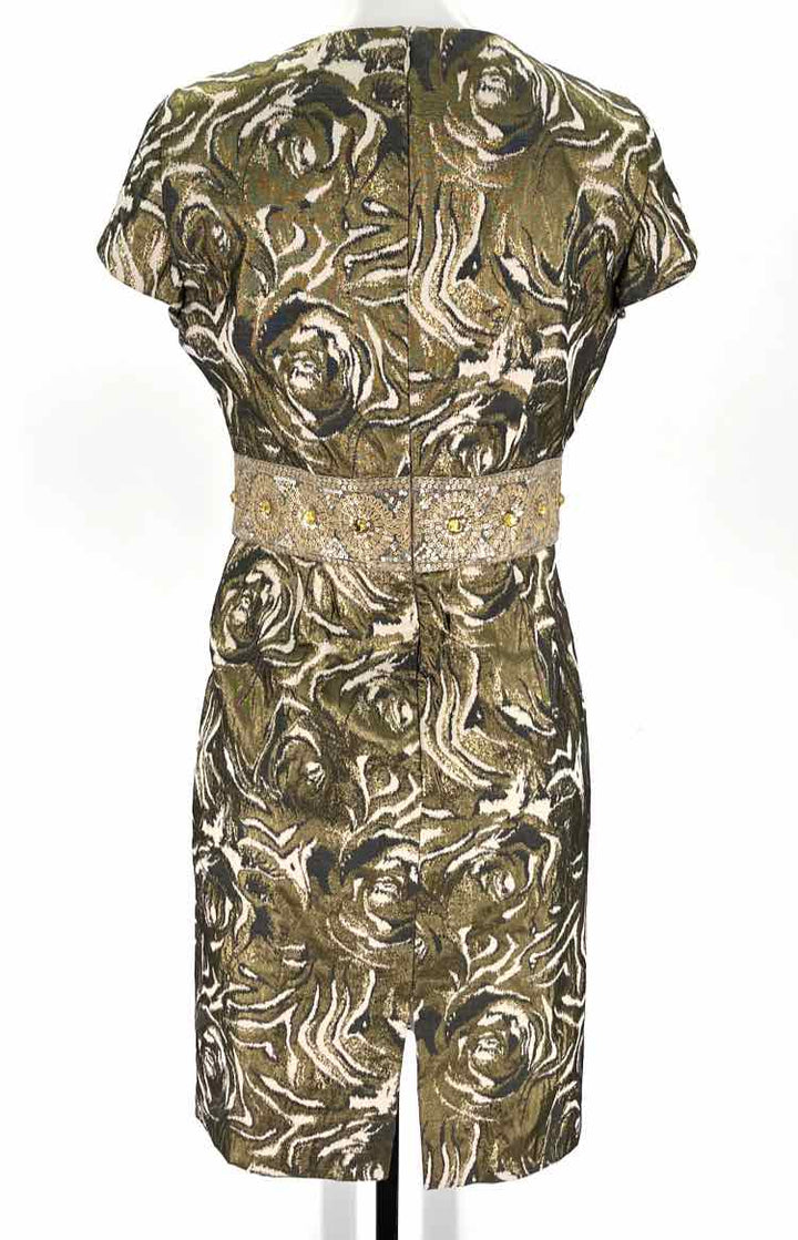 Size 6 CHETTA Multi-Color Sequined Dress