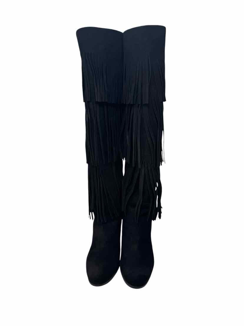 Shoe Size 8 Stuart Weitzman Black Suede Luxury - Boots