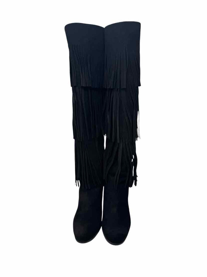 Shoe Size 8 Stuart Weitzman Black Suede Luxury - Boots