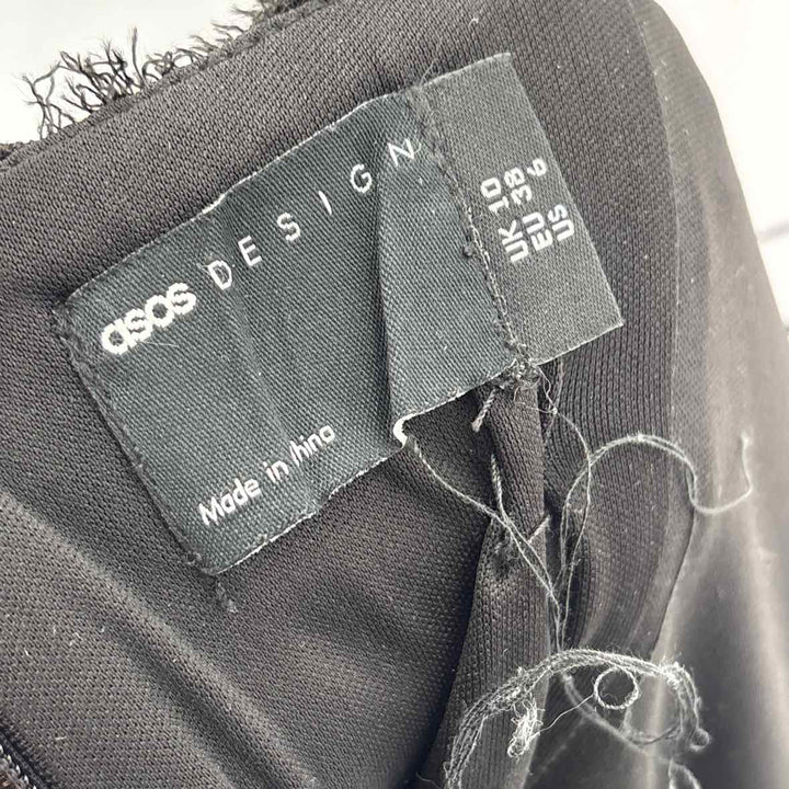 Size 6 Asos Black Velvet Dress