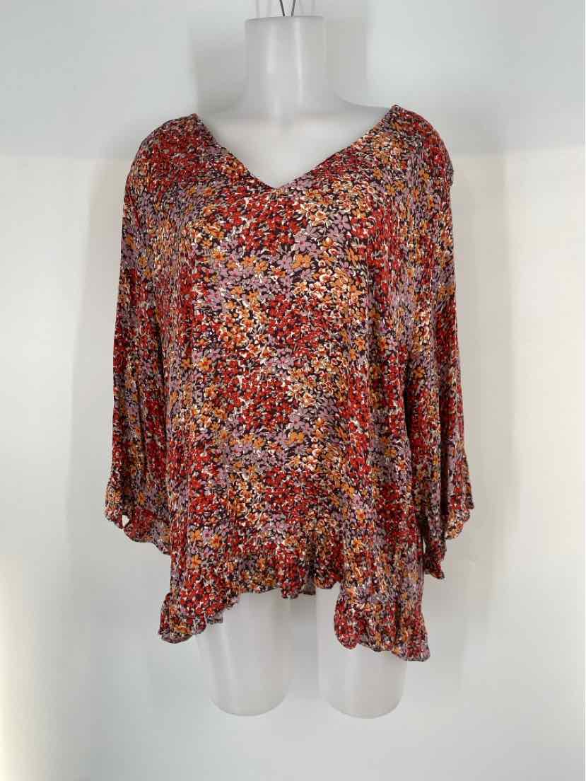 Size 2X CYNTHIA ROWLEY Multi-Color Shirt
