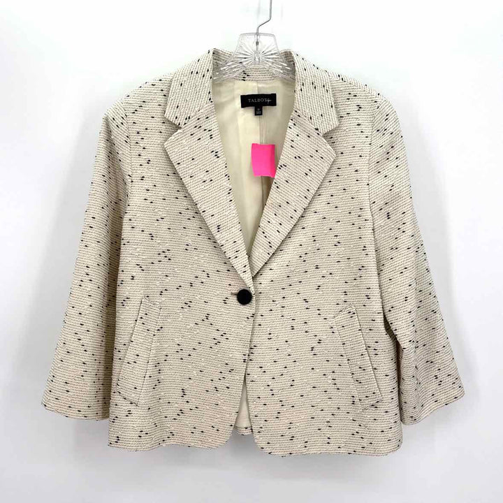 Size 12 Talbots Ivory Tweed 2 PC Dress