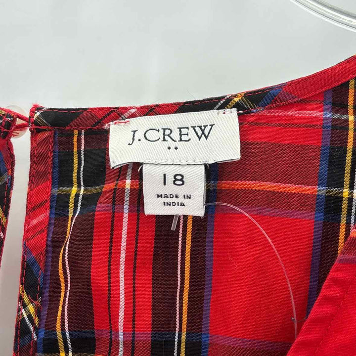 Size 18 J Crew Red Print Dress