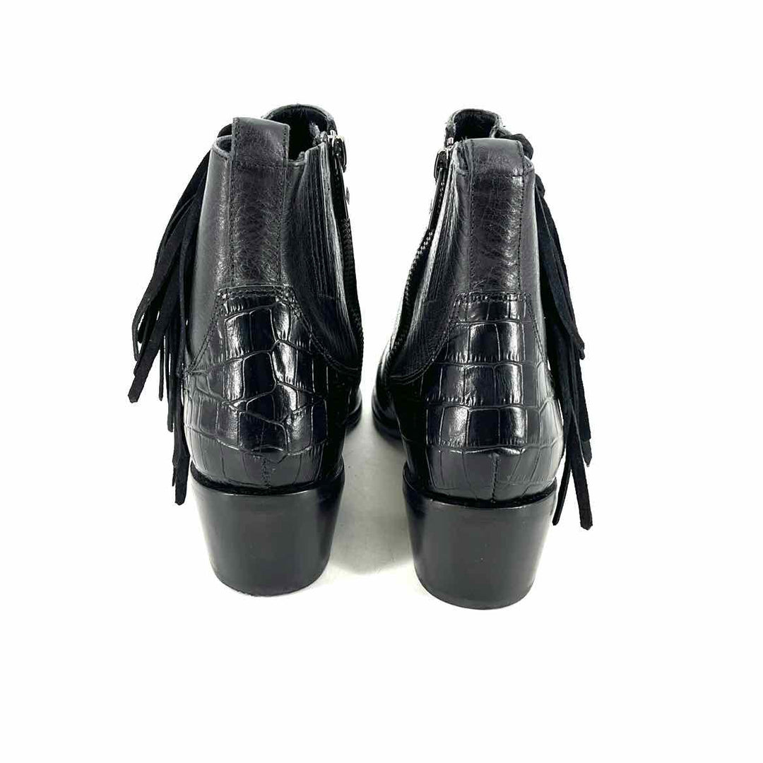 Shoe Size 8.5 DONALD PLINER Black Leather Boots