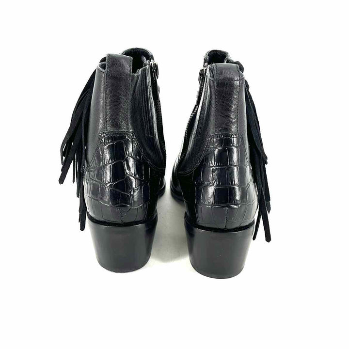 Shoe Size 8.5 DONALD PLINER Black Leather Boots